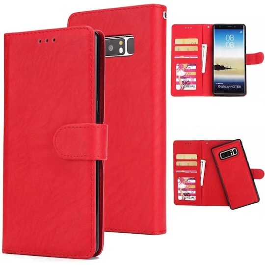 Lompakkokotelo Retro 2i1 Samsung Galaxy Note 8 (SM-N950F)  - punainen