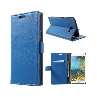 Lompakkokotelo 2-kortti Samsung Galaxy E7 (SM-E700)  - sininen