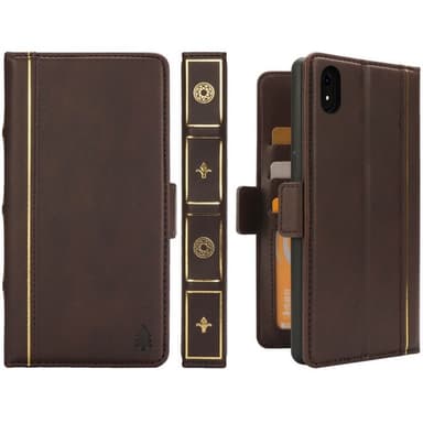 Retro Kirja lompakko 2i1 Apple iPhone XR (6.1 ")  - ruskea