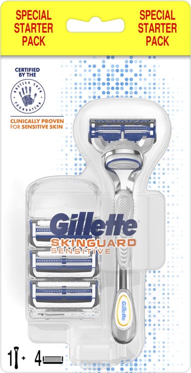 Gillette SkinGuard Sensitive partahöylä + 4 terää 498543