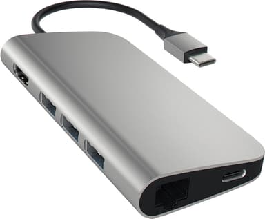 Satechi USB-C Multi-Port hubi Ethernet-portilla (tähtiharmaa)