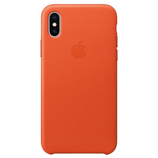 iPhone X nahkainen suojakuori (oranssi)