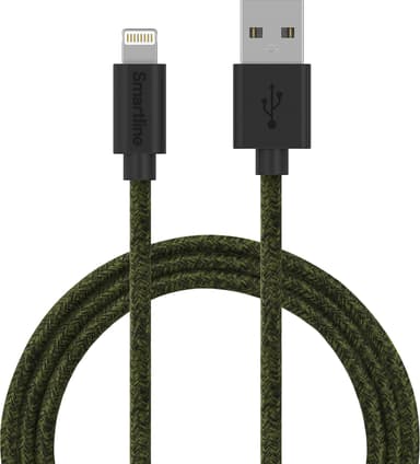 Smartline USB-A - Lightning kaapeli 2 m (tummanvihreä)