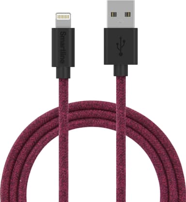 Smartline USB-A - Lightning kaapeli 2 m (punainen)