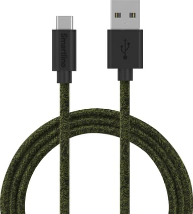 Smartline USB-A - USB-C kaapeli 2 m (tummanvihreä)