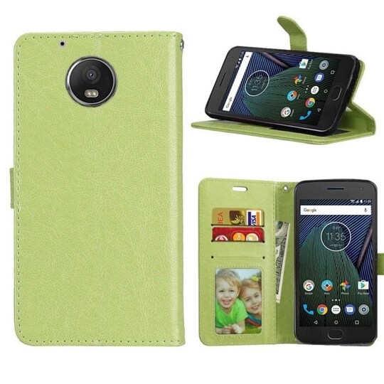 Lompakkokotelo 3-kortti Motorola Moto G5 (XT1670)  - vihreä