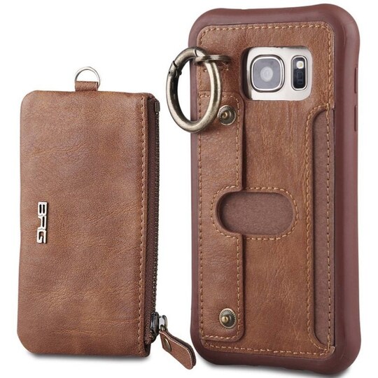 BRG lompakkokotelo 2i1 Samsung Galaxy S7 Edge (SM-G935F)  - ruskea