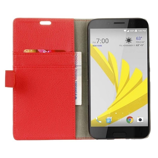 Lompakkokotelo 2-kortti HTC 10 EVO  - punainen