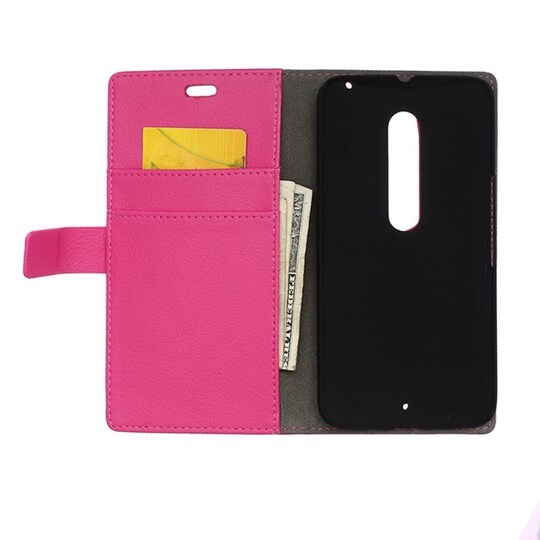 Lompakkokotelo 2-kortti Motorola Moto X Style (XT1570)  - pinkki