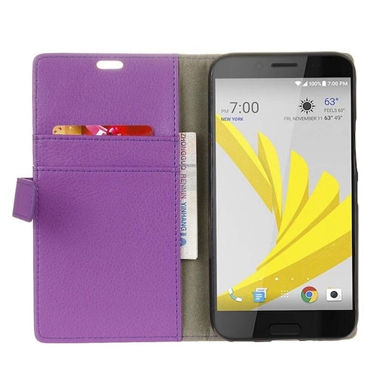 Lompakkokotelo 2-kortti HTC 10 EVO  - violetti