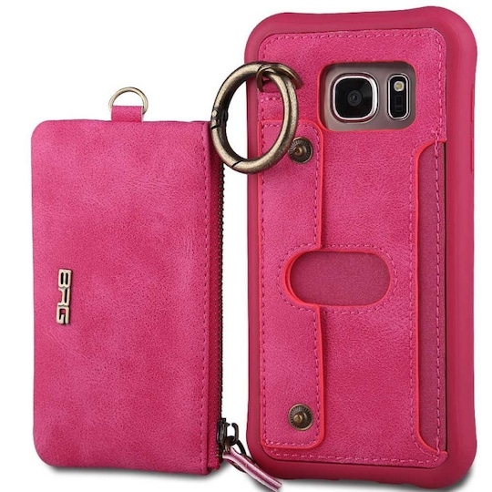 BRG lompakkokotelo 2i1 Samsung Galaxy S7 Edge (SM-G935F)  - pinkki