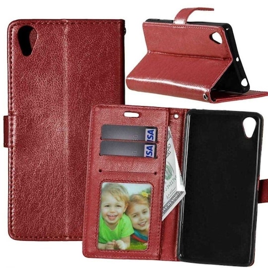 Lompakkokotelo 3-kortti Sony Xperia L1 (G3311)  - ruskea