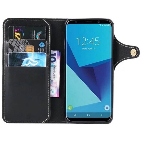 Retro lompakkokotelo Samsung Galaxy S8 Plus (SM-G955F)  - musta