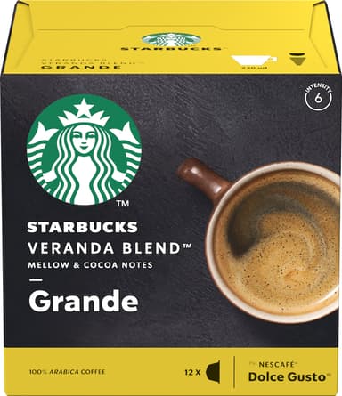 Nescafé Dolce Gusto kahvikapselit (Starbucks Veranda Blend)