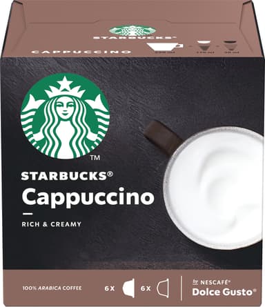 Nescafé Dolce Gusto kahvikapselit (Starbucks Cappuccino)