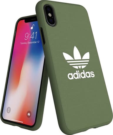 Adidas Canvas suojakuori iPhone X/Xs (vihreä)