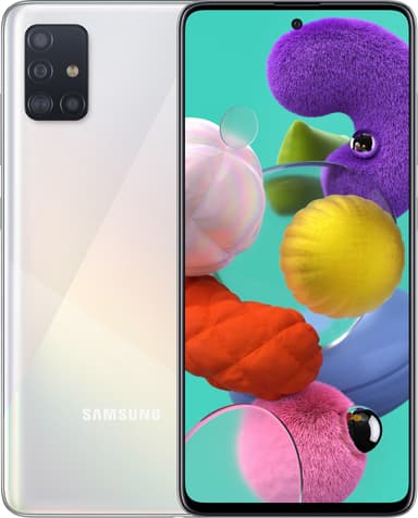 Samsung Galaxy A51 älypuhelin (valkoinen)