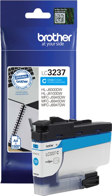 Brother LC-3237C mustekasetti (syaani)