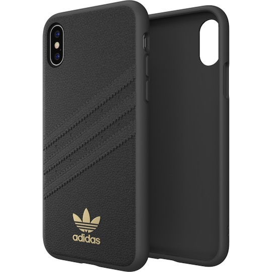 Adidas iPhone X/Xs suojakuori (musta/kulta)