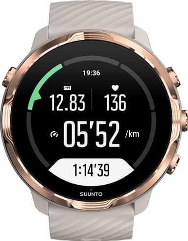Suunto 7 multisport GPS urheilukello (hiekkakivi/ruusukulta)