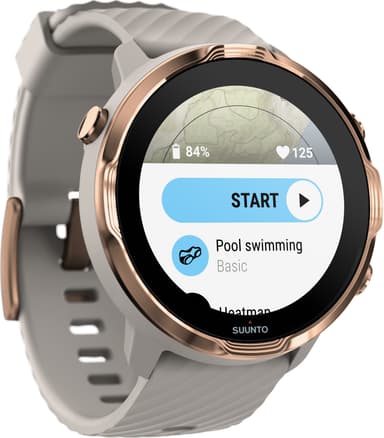 Suunto 7 multisport GPS urheilukello (hiekkakivi/ruusukulta)