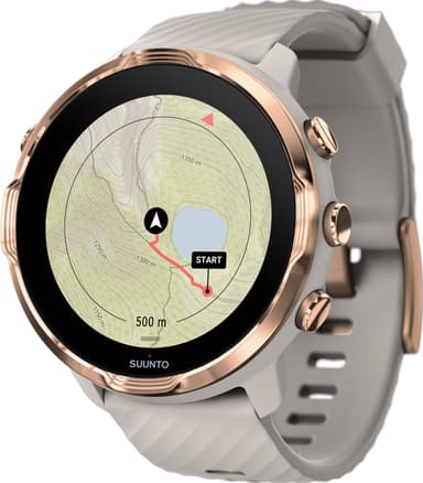 Suunto 7 multisport GPS urheilukello (hiekkakivi/ruusukulta)