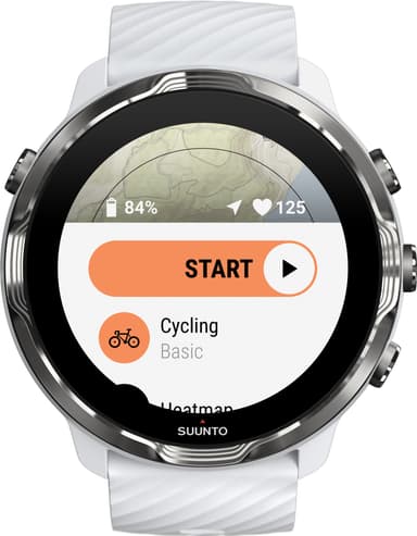 Suunto 7 multisport GPS urheilukello (valkoinen/burgundi)