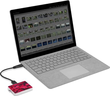 Seagate One Touch ulkoinen SSD, 500 GB (punainen maastokuvio)