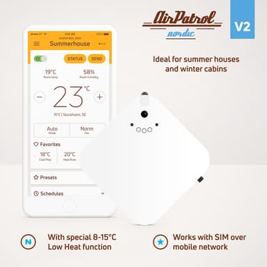 AirPatrol Nordic V2 GSM ilmalämpöpumpun etäohjain
