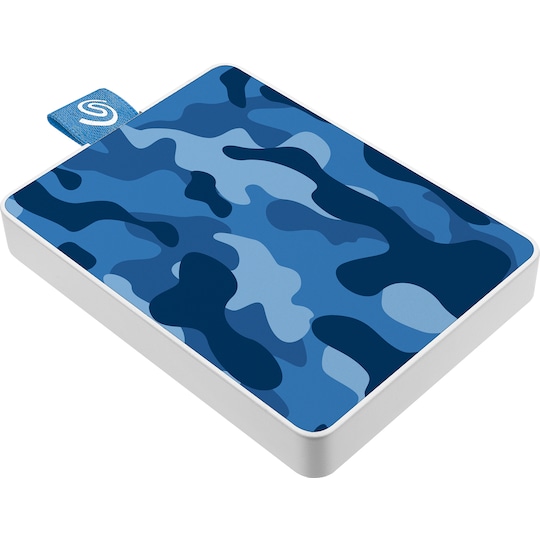 Seagate One Touch ulkoinen SSD, 500 GB (sininen maastokuvio)