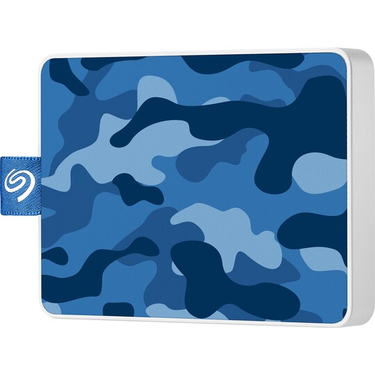 Seagate One Touch ulkoinen SSD, 500 GB (sininen maastokuvio)