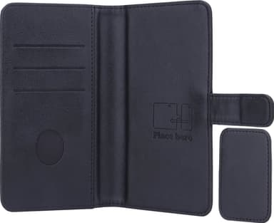 RadiCover 2-in-1 5,5"-6,5" lompakkokotelo (musta)