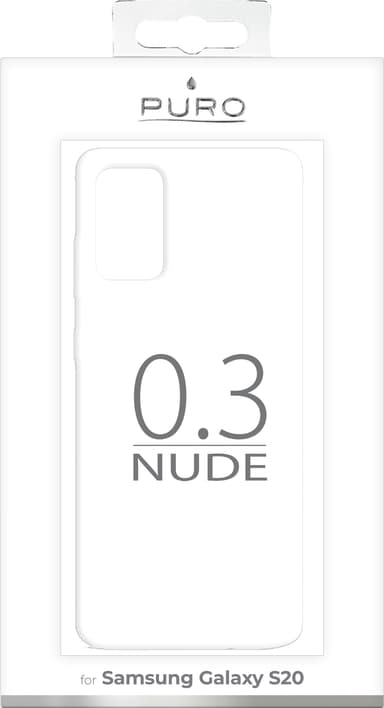 Puro 0.3 Nude Samsung Galaxy S20 suojakuori (läpinäkyvä)