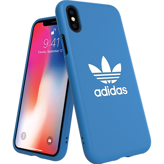 Adidas Basic FW18 iPhone X/XS suojakuori (sininen)