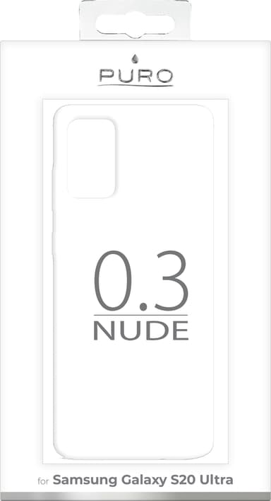 Puro 0.3 Nude Samsung Galaxy S20 Ultra suojakuori (läpinäkyvä)