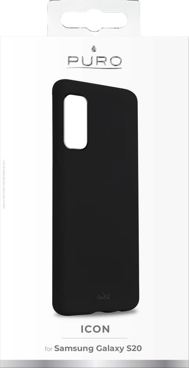 Puro Icon Samsung Galaxy S20 suojakuori (musta)