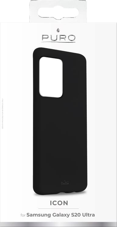 Puro Icon Samsung Galaxy S20 Ultra suojakuori (musta)