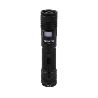NORTH Taskulamppu 700 Lumen Zoom Musta Aviation Aluminium 7W