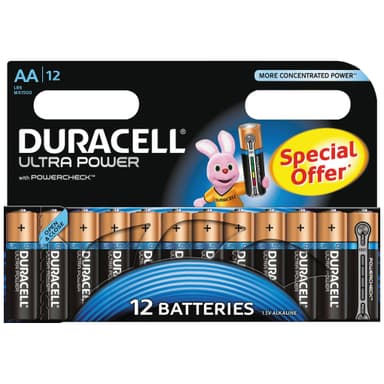 Duracell Ultra Power AA paristot 12 kpl