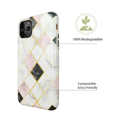 Ympäristöystävällinen painettu iPhone 11 Pro Kotelo - White Marble