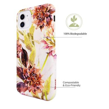 Ympäristöystävällinen painettu iPhone 11 Kotelo - Red Flower