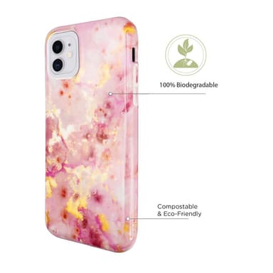 Ympäristöystävällinen painettu iPhone 11  Kotelo - Pink Marble