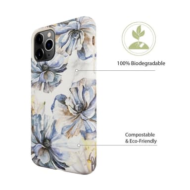 Ympäristöystävällinen painettu iPhone 11 Pro Kotelo - White  Flower