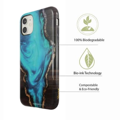 Ympäristöystävällinen painettu iPhone 11 Kotelo - Blue
