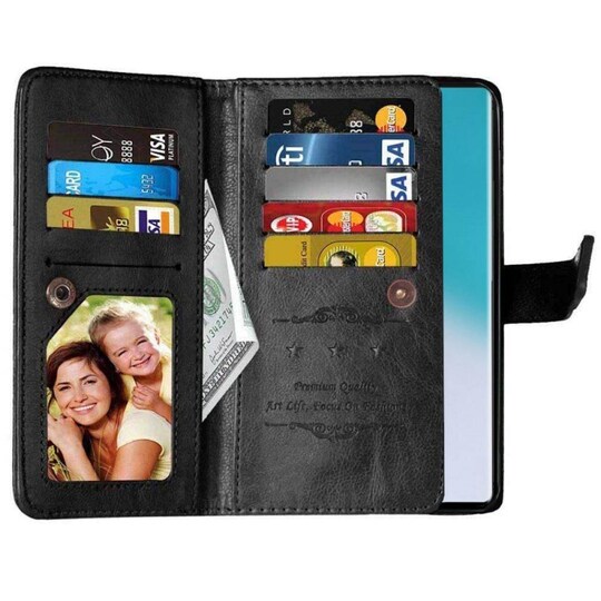 Lompakkotelo Flexi 9-kortti Samsung Galaxy S20 Plus (SM-G986F)  - must