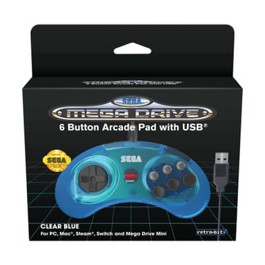 RETRO-BIT SEGA MD MINI 6-B USB BLUE