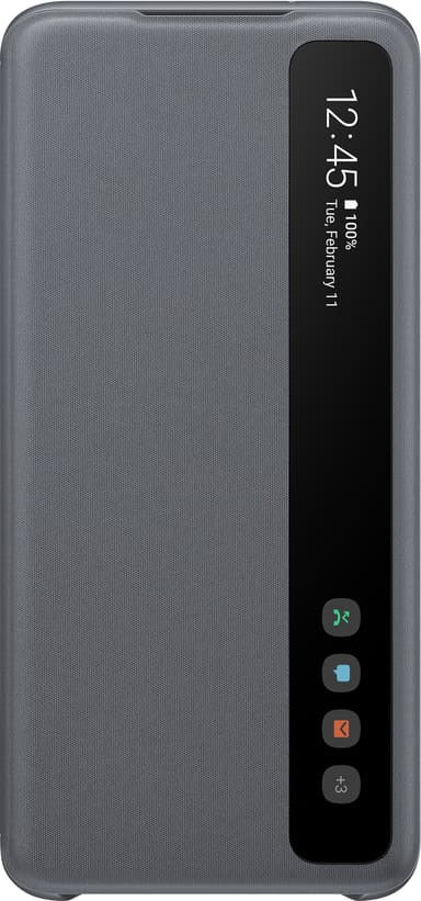 Samsung Galaxy S20 Clear View suojakotelo (harmaa)