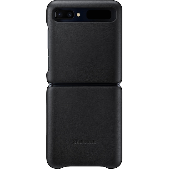 Samsung Galaxy Z Flip nahkainen suojakotelo (musta)