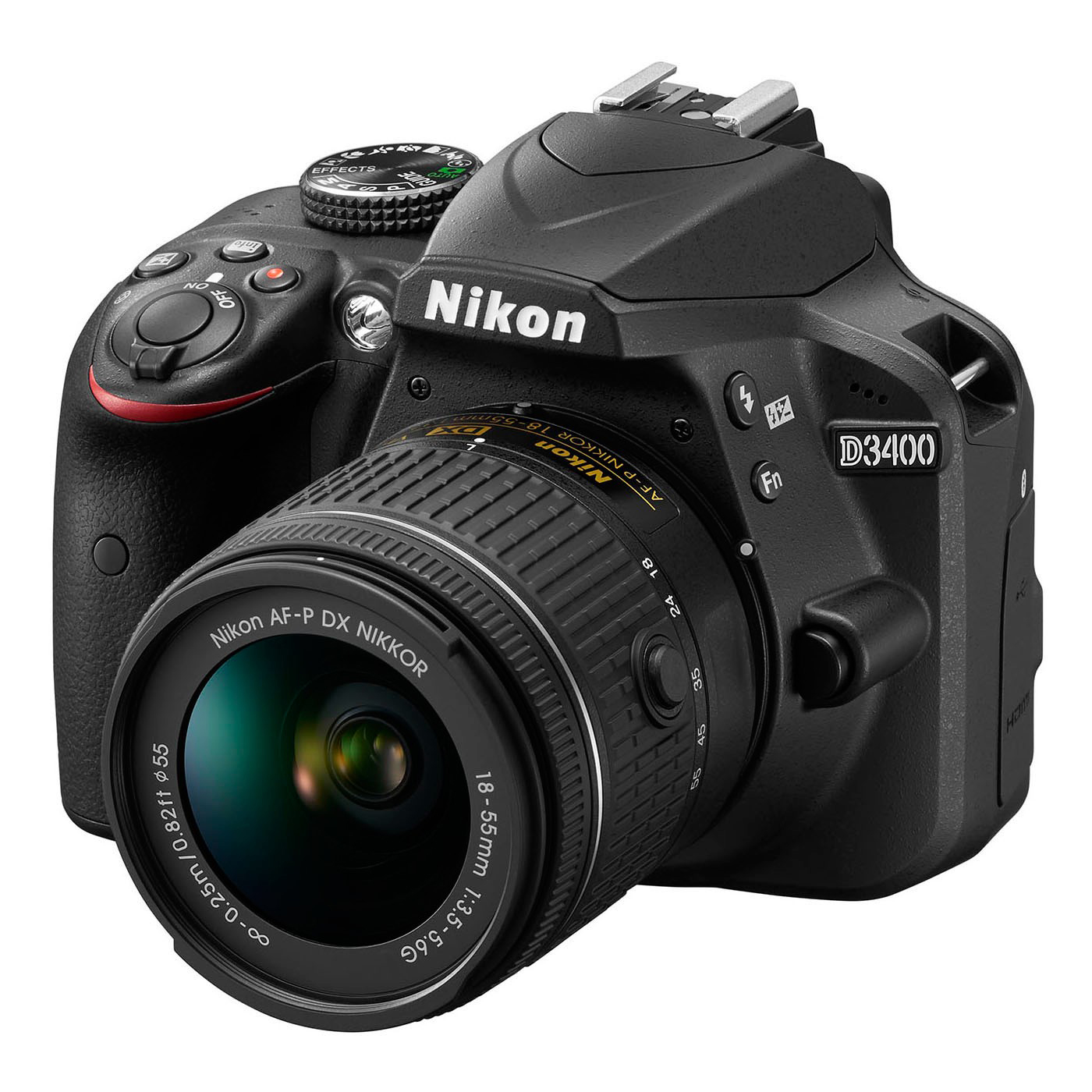 Nikon D3400 järjestelmäkamera + 18-55mm objektiivi