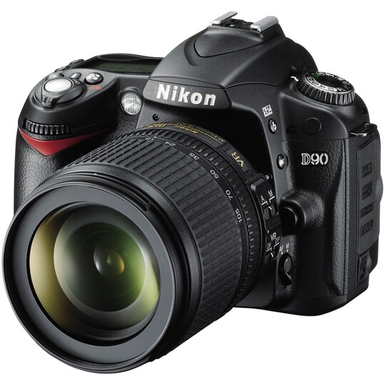 Nikon D90 järjestelmäkamera + objektiivi